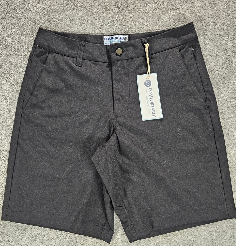 Comfortably Collared Mens Performance Golf Shorts Black Size 28 NWT